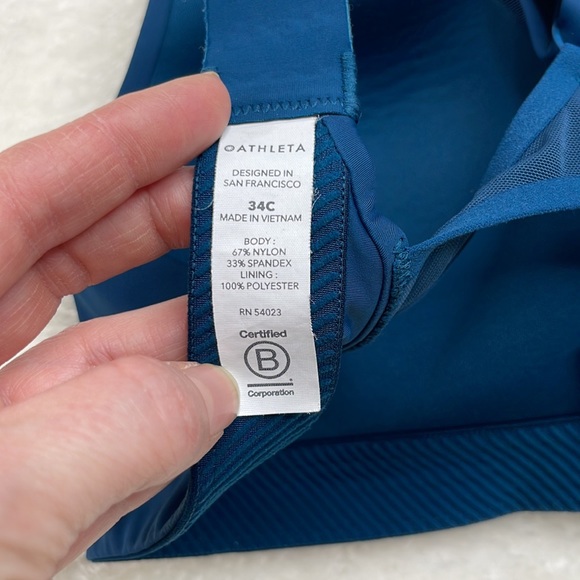Athleta Advance Bra Teal Blue Size 34C - Picture 4 of 8